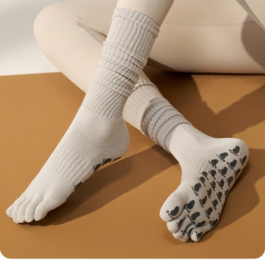 Non-Slip Five-Toe Yoga Socks | Grounded Grip & Barefoot Feel