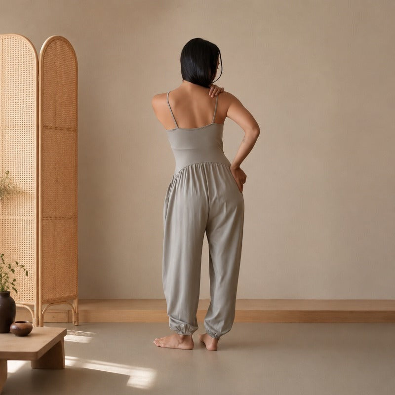 Built-In Bra Yoga Jumpsuit | Relaxed Fit for Yoga & Everyday