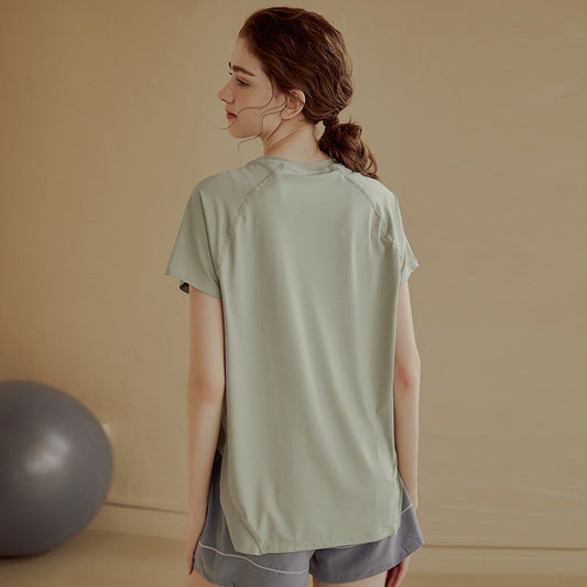 Quick-Dry Relaxed Yoga Shirt | Natural Texture & Everyday Flow