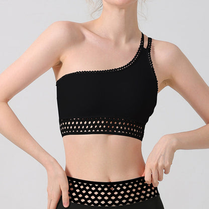 One-Shoulder Yoga Sports Bra