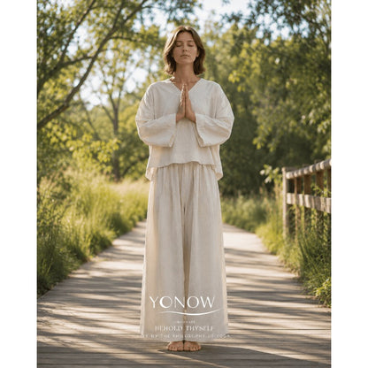Linen Zen Flow Yoga Set | Soft Structure & Everyday Ease