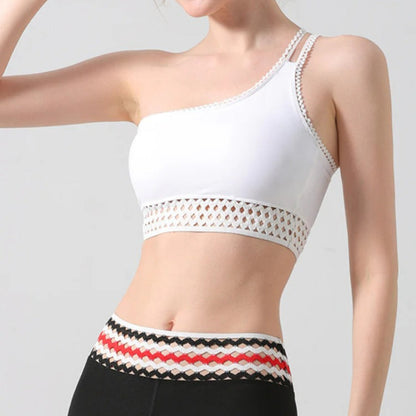 One-Shoulder Yoga Sports Bra | Soft Support & Natural Hold