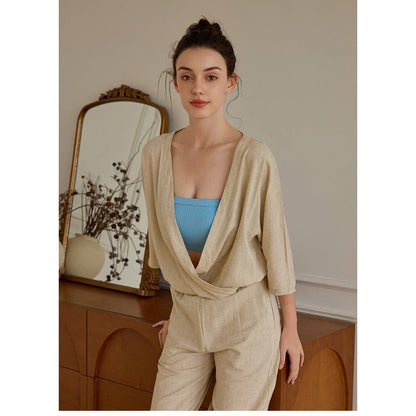 Linen Relaxed Yoga Top | Soft Movement & Everyday Ease