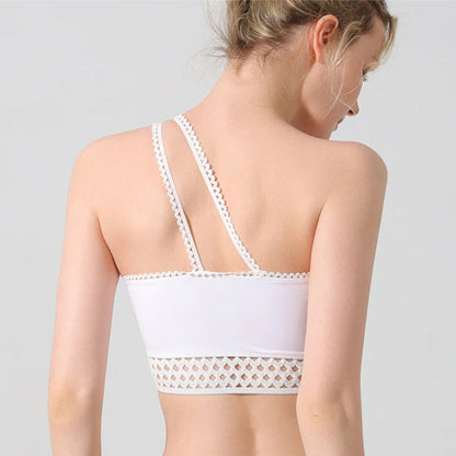 One-Shoulder Yoga Sports Bra | Soft Support & Natural Hold