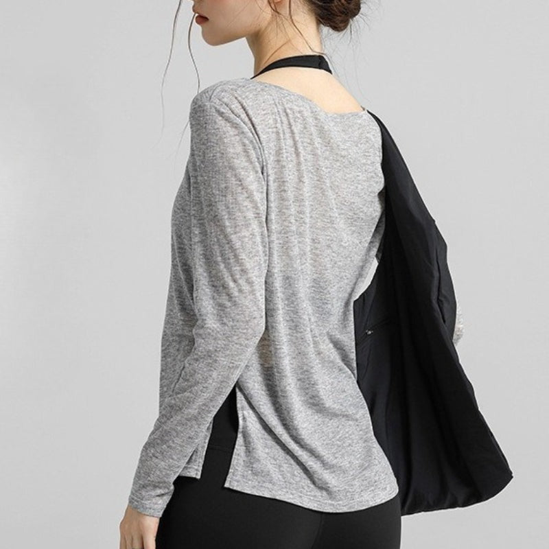 Airy Sheer Drape Yoga Top | Soft Movement & Everyday Ease