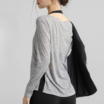 Airy Sheer Drape Yoga Top | Soft Movement & Everyday Ease