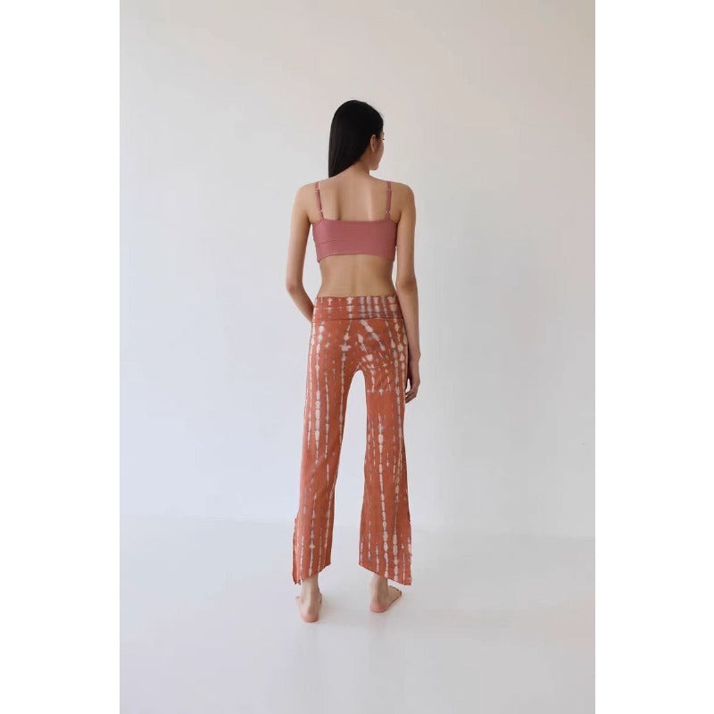 Printed Flare Yoga Pants | Soft Lines & Gentle Support