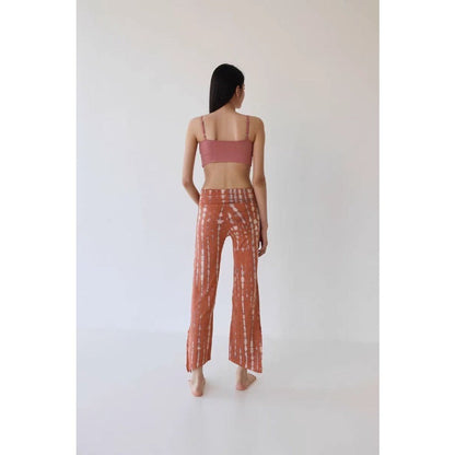 Printed Flare Yoga Pants | Soft Lines & Gentle Support