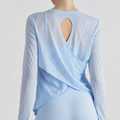 Airy Cross Open-Back Yoga Cover-Up