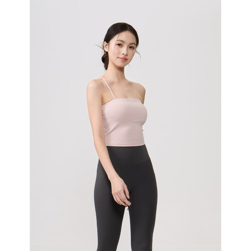 Asymmetric Yoga Bra Top | Soft Support & Natural Hold