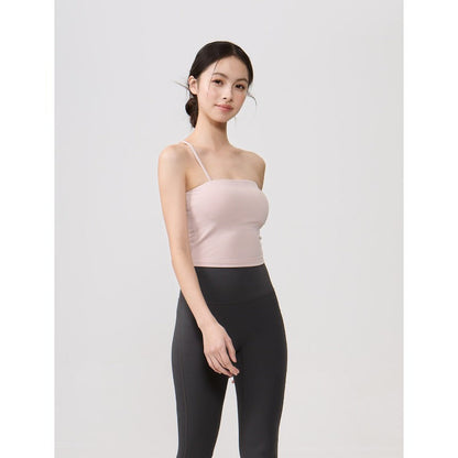 Asymmetric Yoga Bra Top | Soft Support & Natural Hold