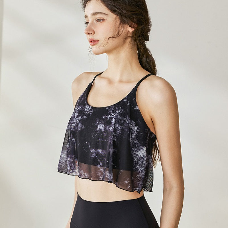 Mesh Yoga Bra Top | Soft Support & Natural Hold