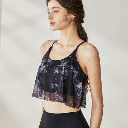 Mesh Yoga Bra Top | Soft Support & Natural Hold