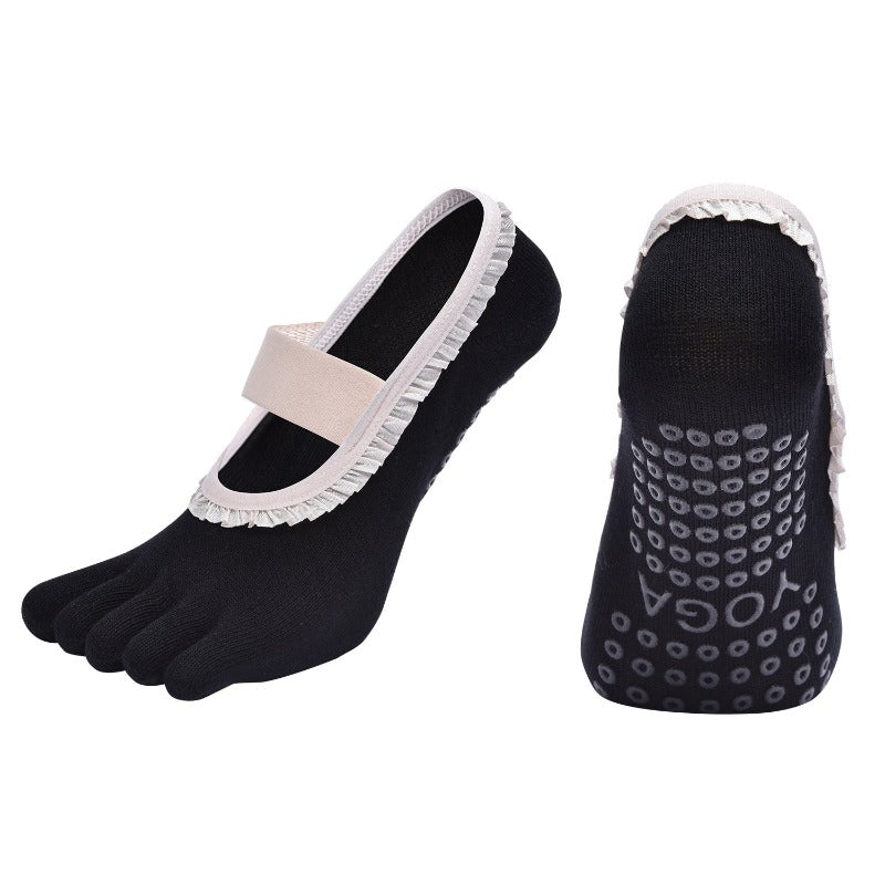 Non-Slip Five-Toe Yoga Socks | Grounded Grip & Barefoot Feel