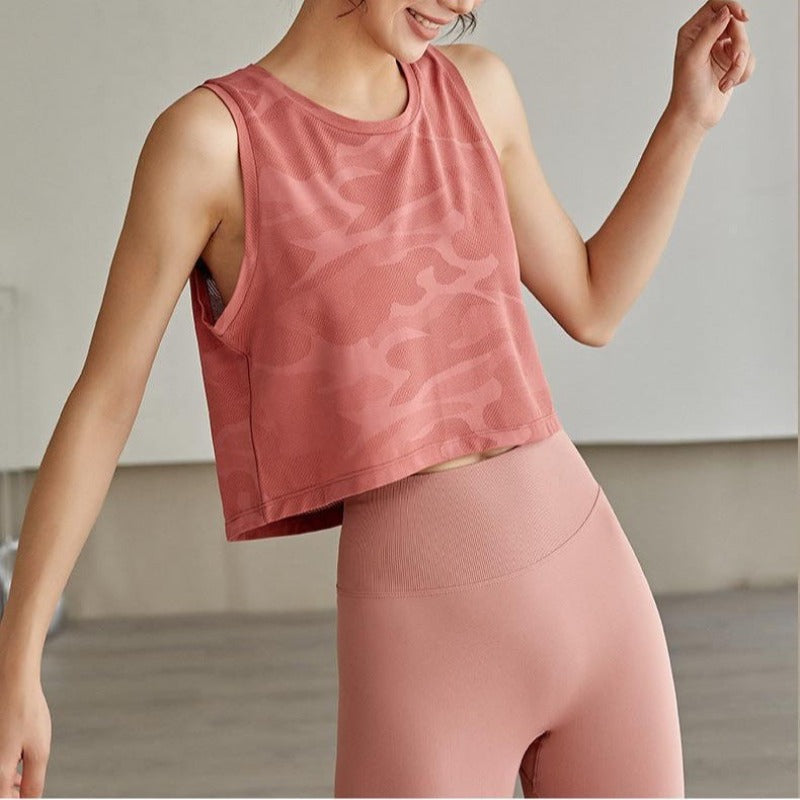 Airy Relaxed Printed Yoga Tank Top