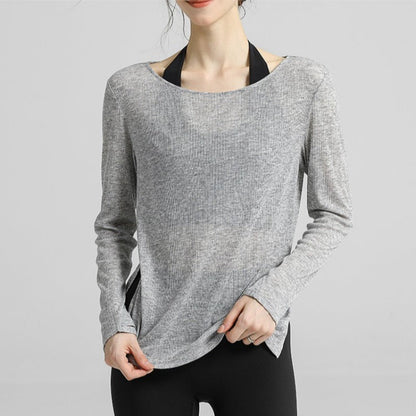 Airy Sheer Drape Yoga Top | Soft Movement & Everyday Ease