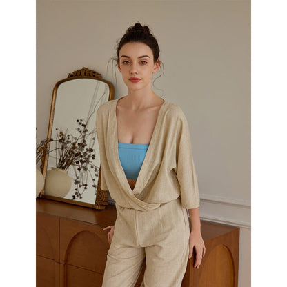Linen Relaxed Yoga Top | Soft Movement & Everyday Ease
