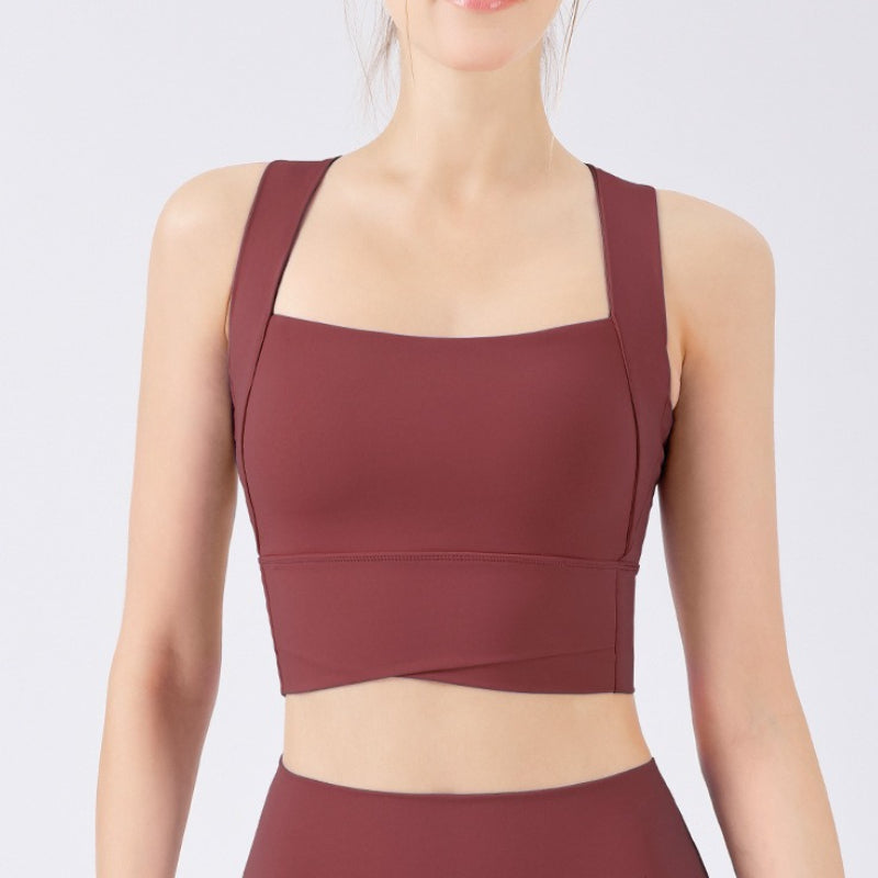 Cross Yoga Sports Bra | Soft Support & Natural Hold