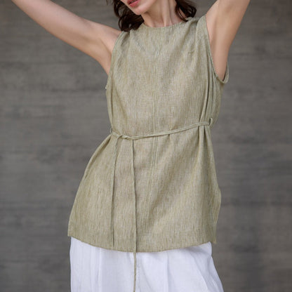 Linen Yoga Tank Top | Lightweight Ease & Breathable Flow