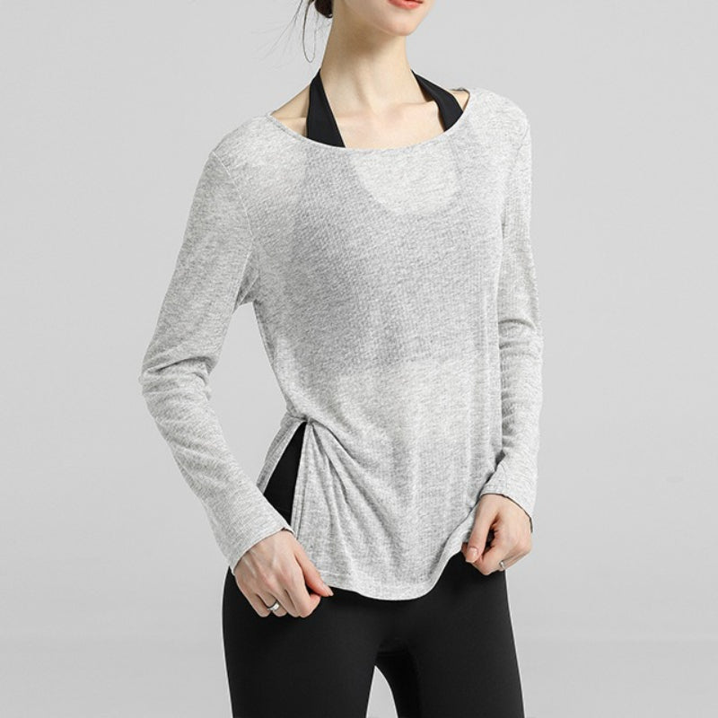 Airy Sheer Drape Yoga Top | Soft Movement & Everyday Ease