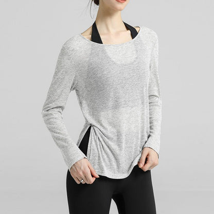 Airy Sheer Drape Yoga Top | Soft Movement & Everyday Ease