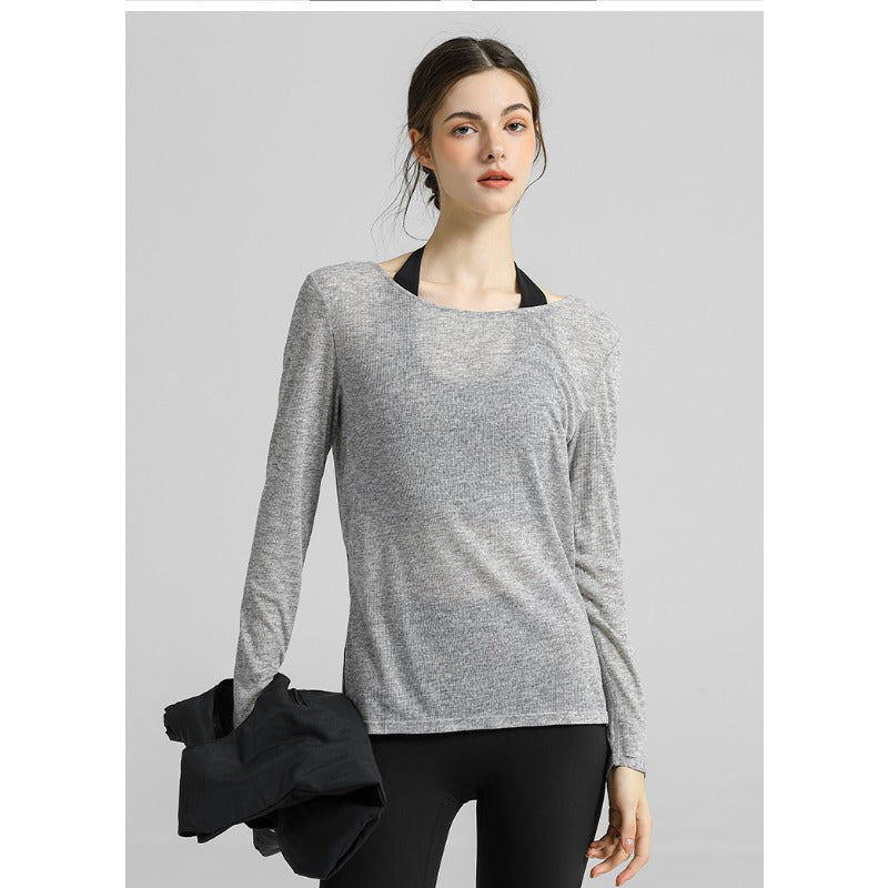 Airy Sheer Drape Yoga Top | Soft Movement & Everyday Ease