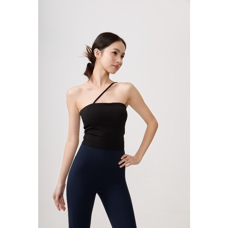 Asymmetric Yoga Bra Top | Soft Support & Natural Hold
