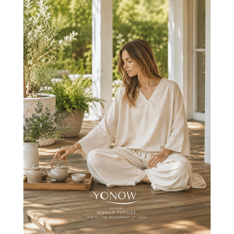 Linen Zen Flow Yoga Set | Soft Structure & Everyday Ease