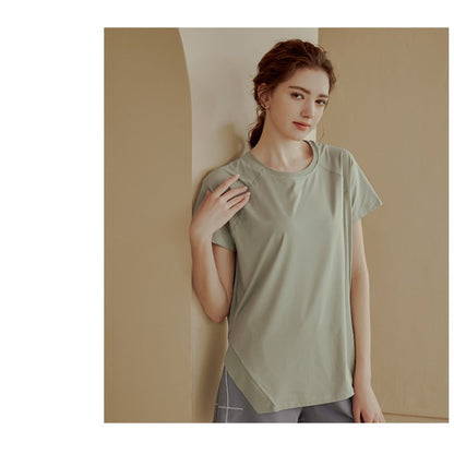 Quick-Dry Relaxed Yoga Shirt | Natural Texture & Everyday Flow