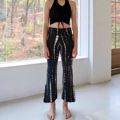 Printed Flare Yoga Pants | Soft Lines & Gentle Support