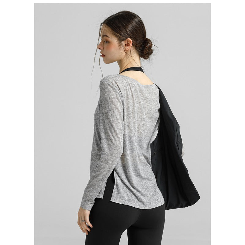 Airy Sheer Drape Yoga Top | Soft Movement & Everyday Ease
