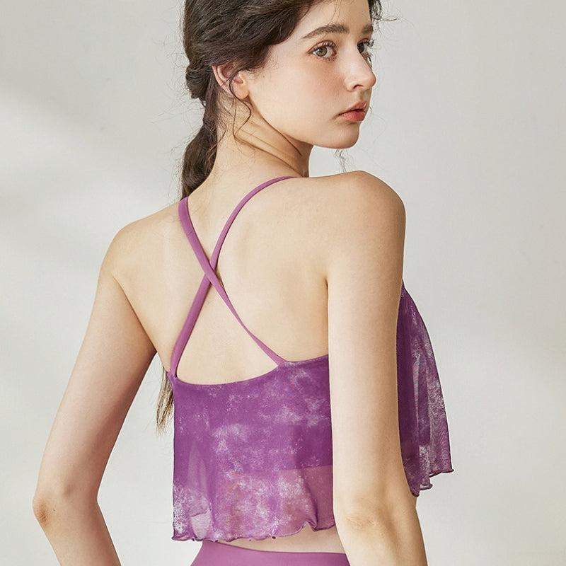 Mesh Yoga Bra Top | Soft Support & Natural Hold