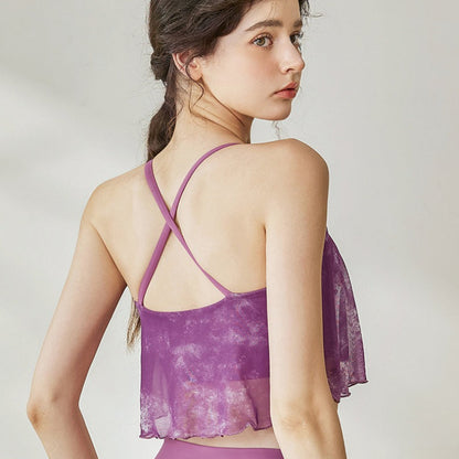 Mesh Yoga Bra Top | Soft Support & Natural Hold