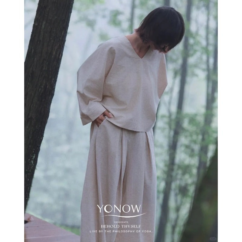 Linen Zen Flow Yoga Set | Soft Structure & Everyday Ease