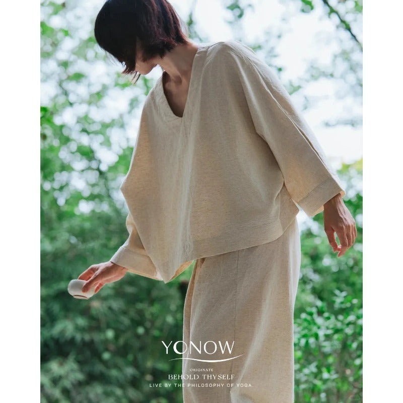 Linen Zen Flow Yoga Set | Soft Structure & Everyday Ease