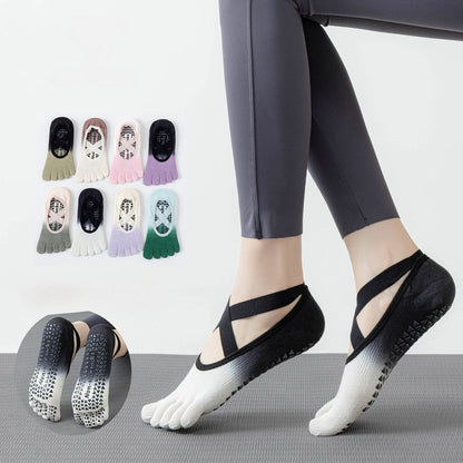 Non-Slip Five-Toe Yoga Socks | Grounded Grip & Barefoot Feel