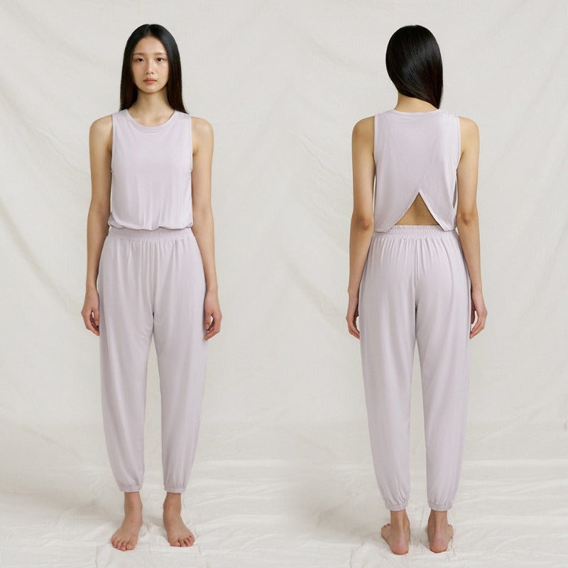 Jogger Open-Back Yoga Jumpsuit | Clean Fit & Effortless Movement