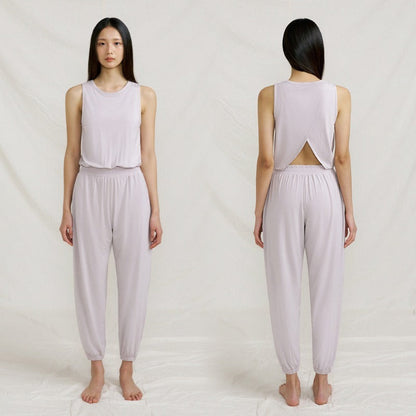 Jogger Open-Back Yoga Jumpsuit | Clean Fit & Effortless Movement