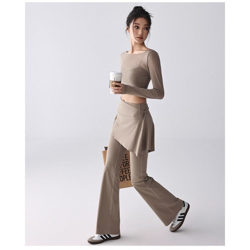 High-Waisted Flare Yoga Pants | Soft Lines & Gentle Support