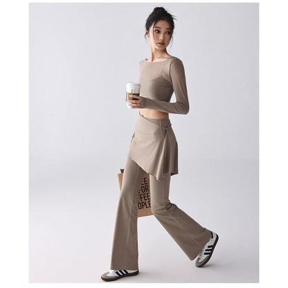 High-Waisted Flare Yoga Pants | Soft Lines & Gentle Support