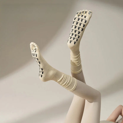 Non-Slip Five-Toe Yoga Socks | Grounded Grip & Barefoot Feel