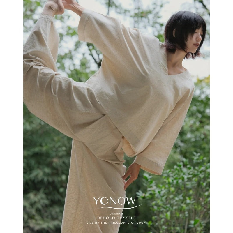 Linen Zen Flow Yoga Set | Soft Structure & Everyday Ease