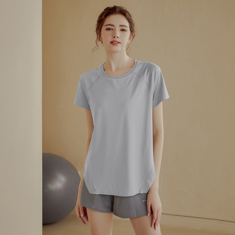 Quick-Dry Relaxed Yoga Shirt | Natural Texture & Everyday Flow