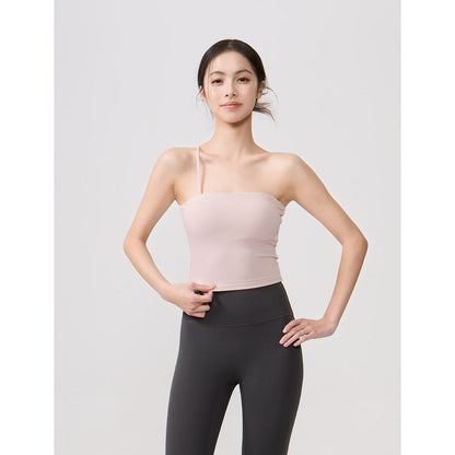 Asymmetric Yoga Bra Top | Soft Support & Natural Hold