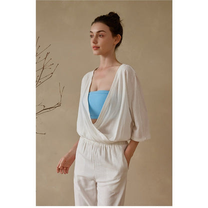 Linen Relaxed Yoga Top | Soft Movement & Everyday Ease