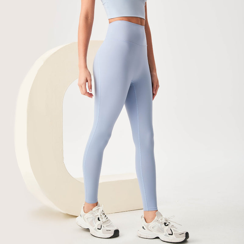 Cross High-Waisted Yoga Leggings | Supportive Fit & Natural Feel