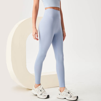 Cross High-Waisted Yoga Leggings | Supportive Fit & Natural Feel