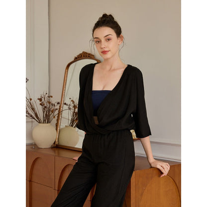 Linen Relaxed Yoga Top | Soft Movement & Everyday Ease