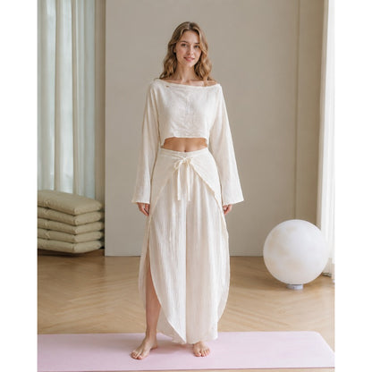 Wide-Leg Flow Yoga Set | Soft Structure & Everyday Ease