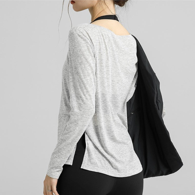 Airy Sheer Drape Yoga Top | Soft Movement & Everyday Ease